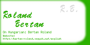 roland bertan business card